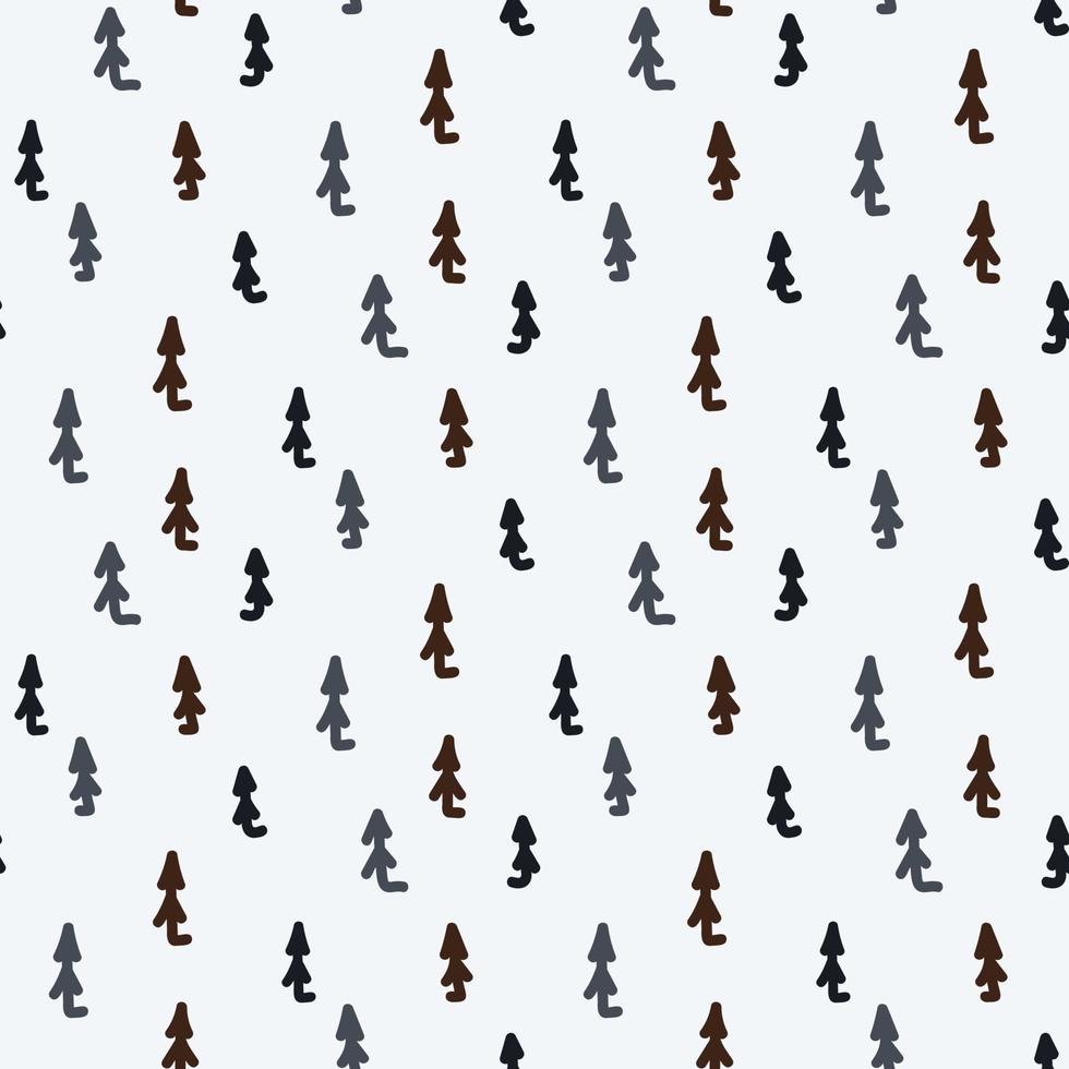 Doodle patrón minimalista con bosque vector