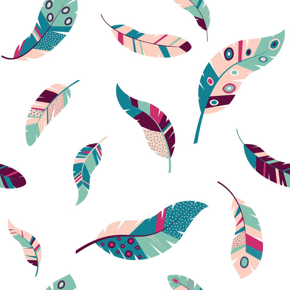 decoration feathers pattern vector
