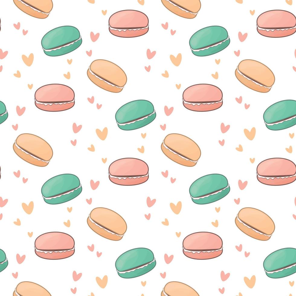 seamless pattern with macaroons vector