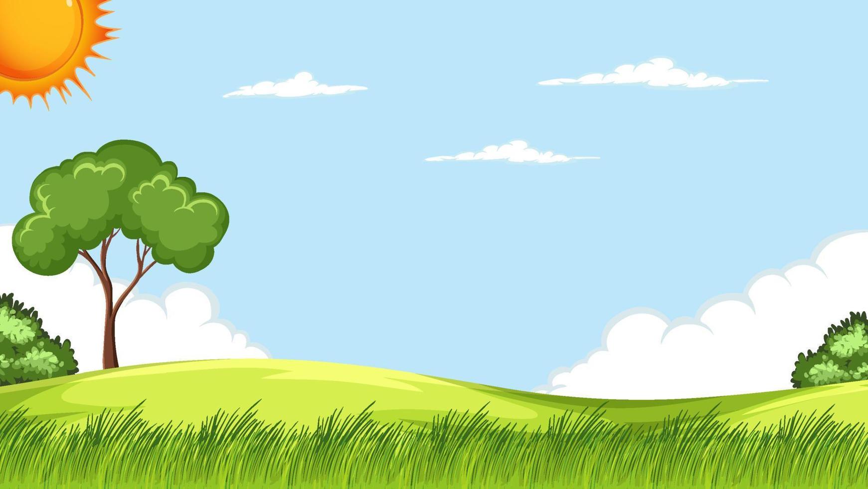 Meadow landscape background vector