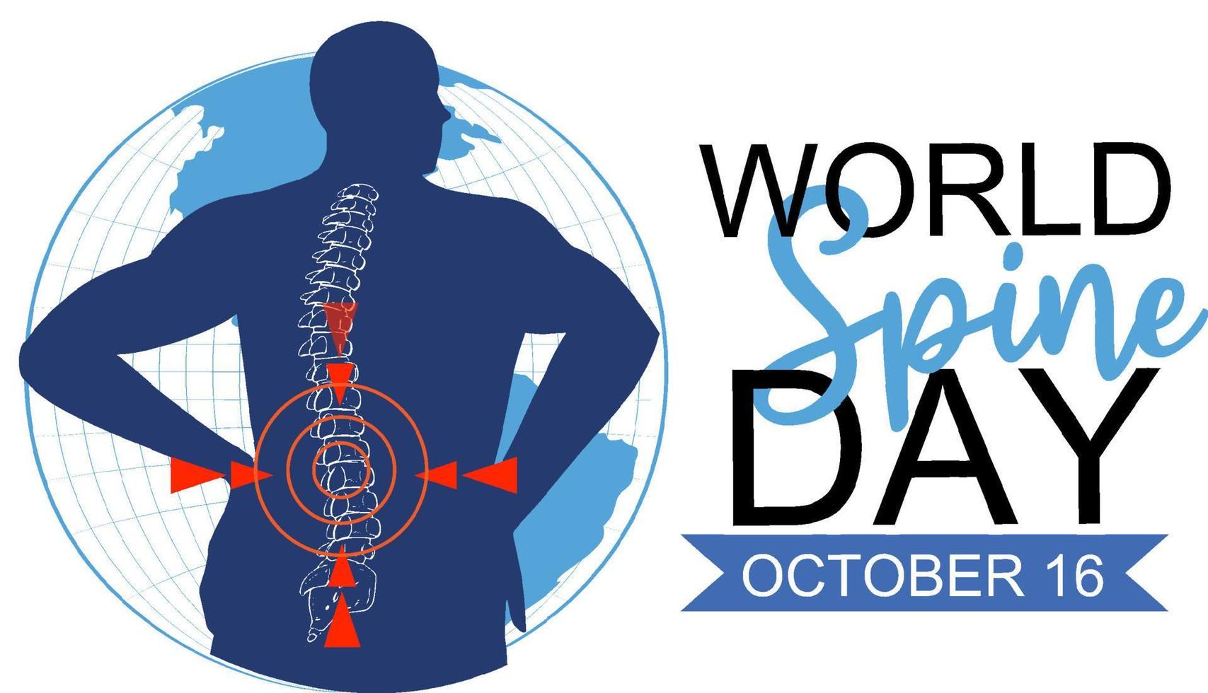 World Spine Day Banner Design vector