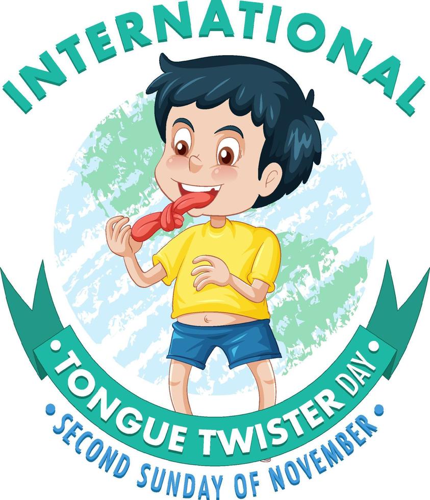 International Tongue Twister Day Banner Design vector