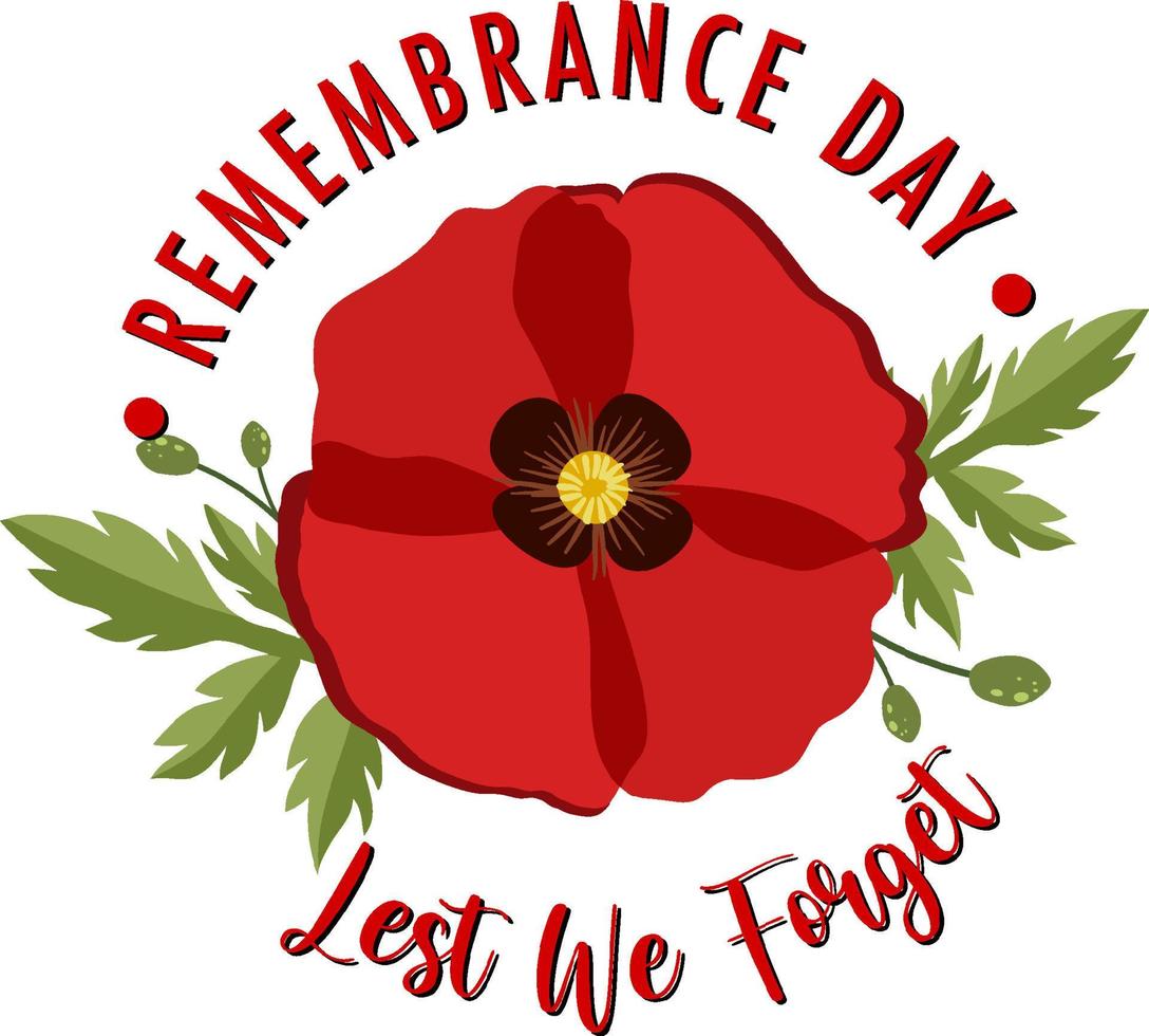 Remembrance Day Logo Design vector