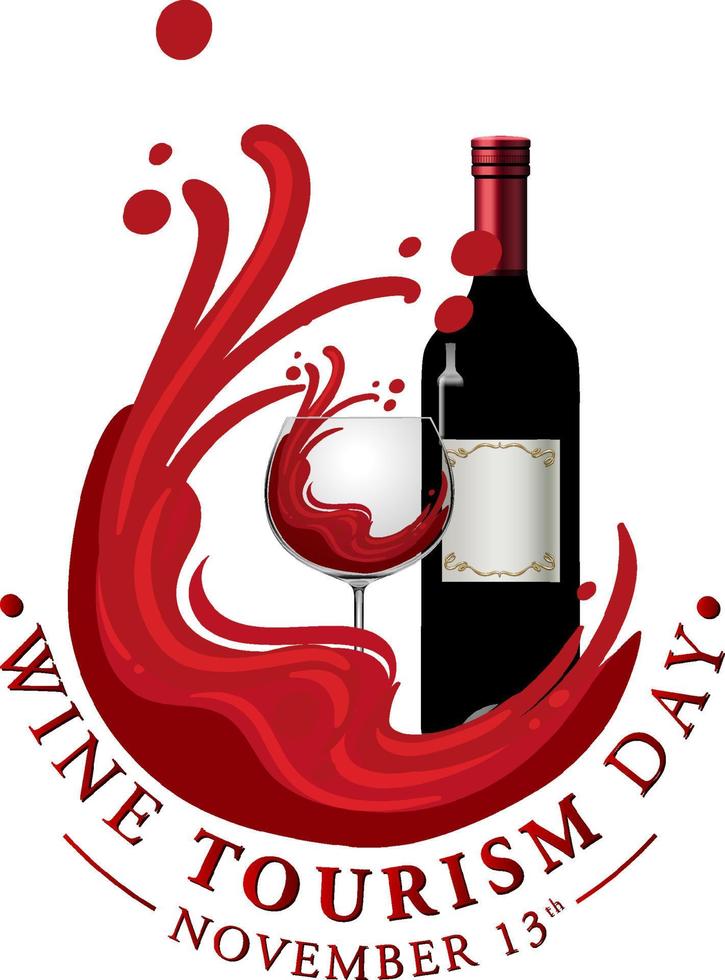 Wine Tourism Day Poster Template vector