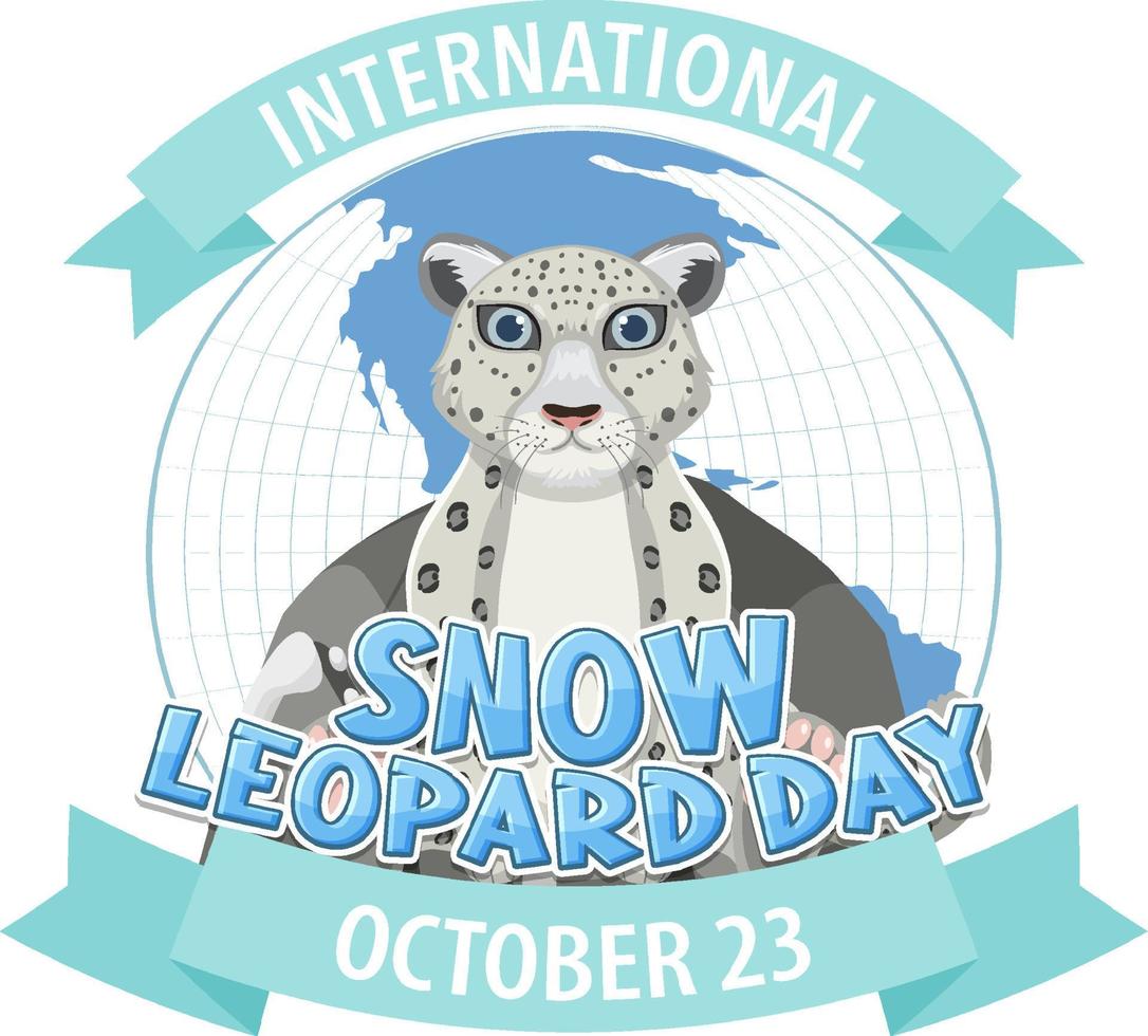 concepto de logotipo internacional de leopardo de las nieves vector