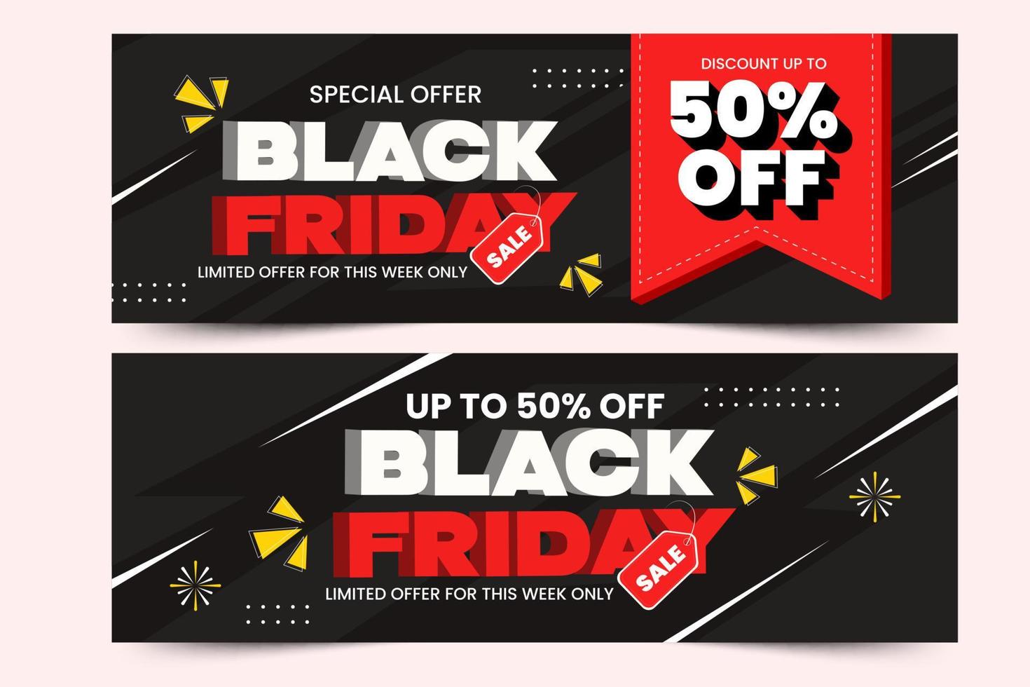 Black Friday Sale Banner Design Template vector