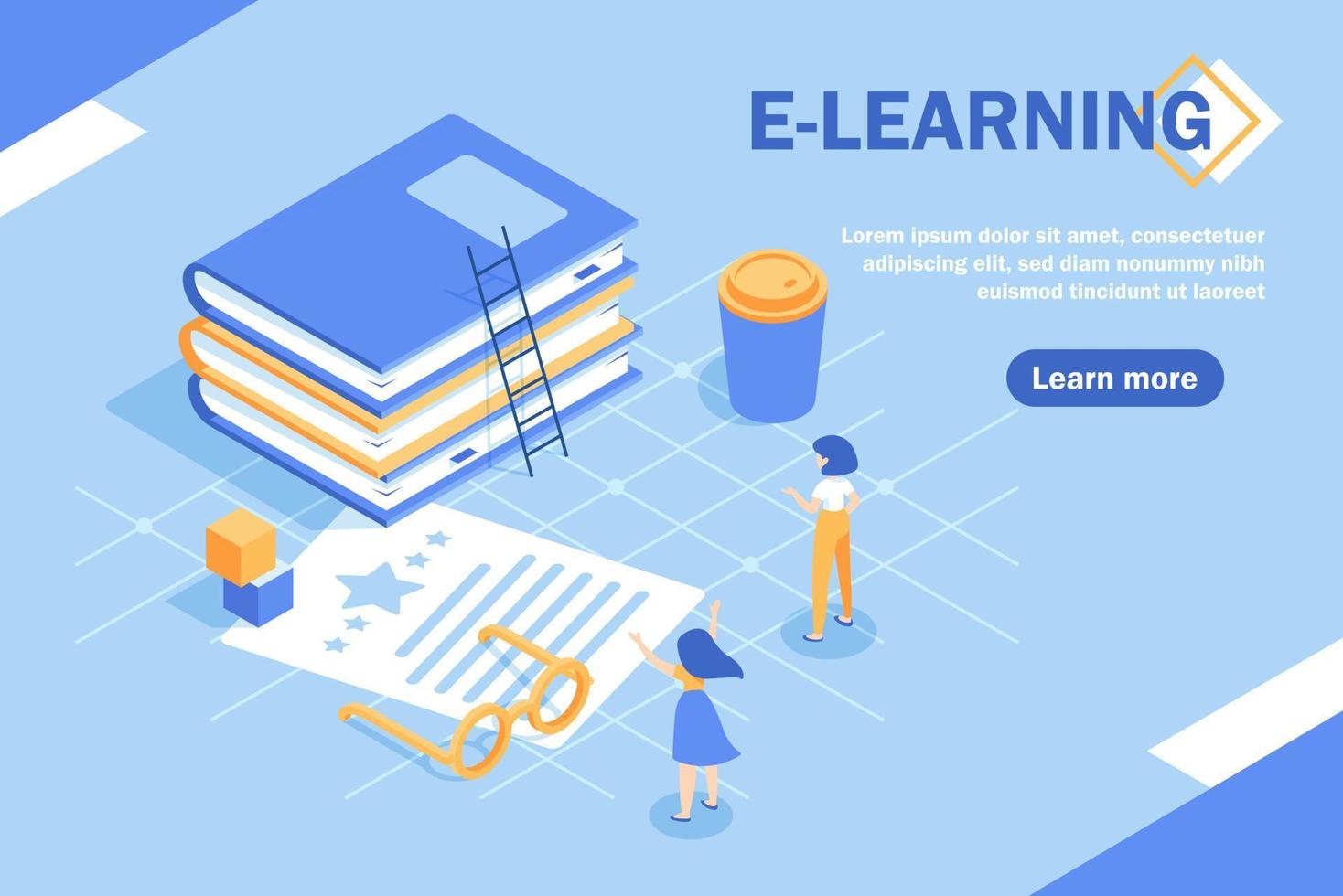 Symbolic student education,Conceptual graphic of distance tutorials,flat design icon vector illustration