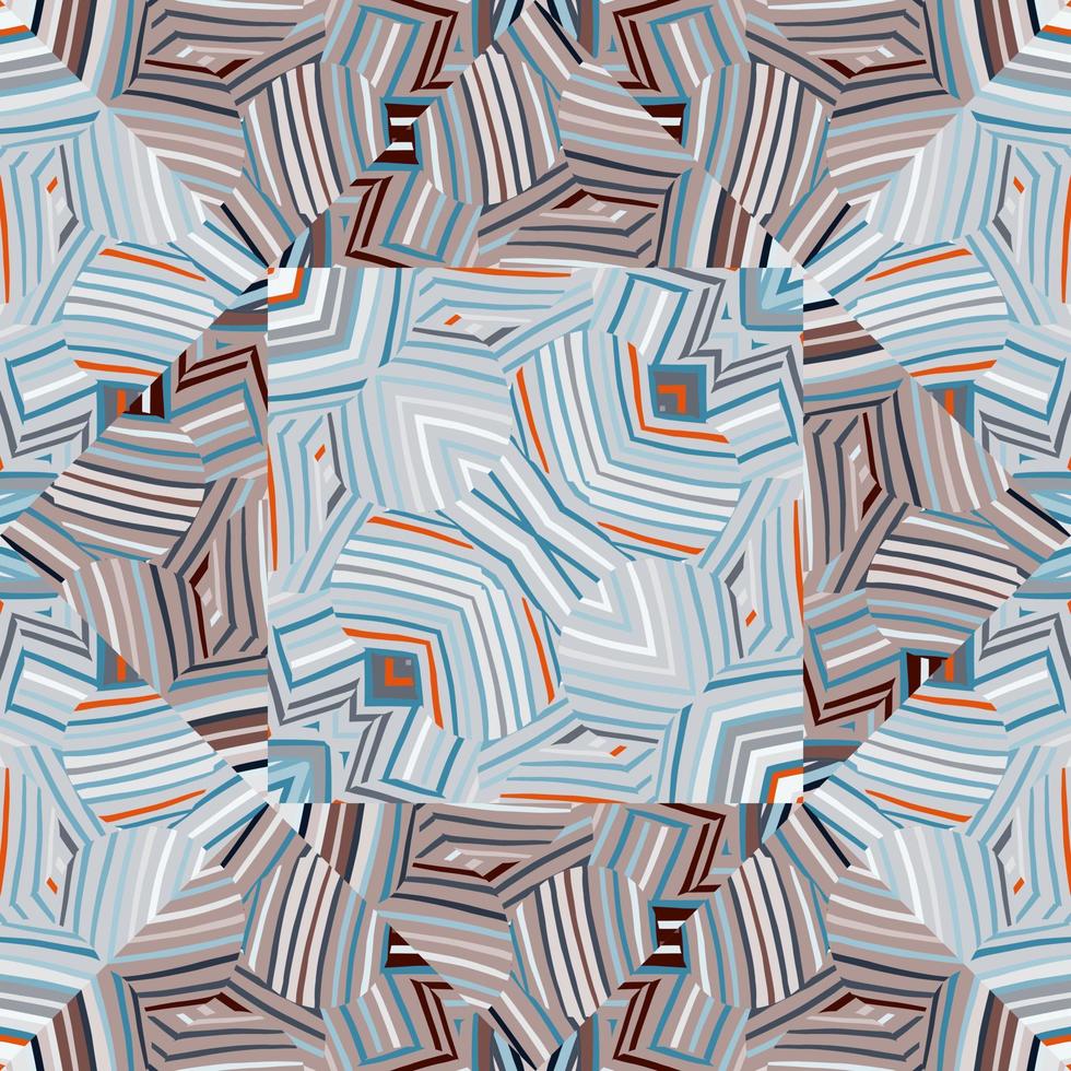 Geometric lines wallpaper. Abstract ethnic tile. Tribal mosaic seamless pattern. vector