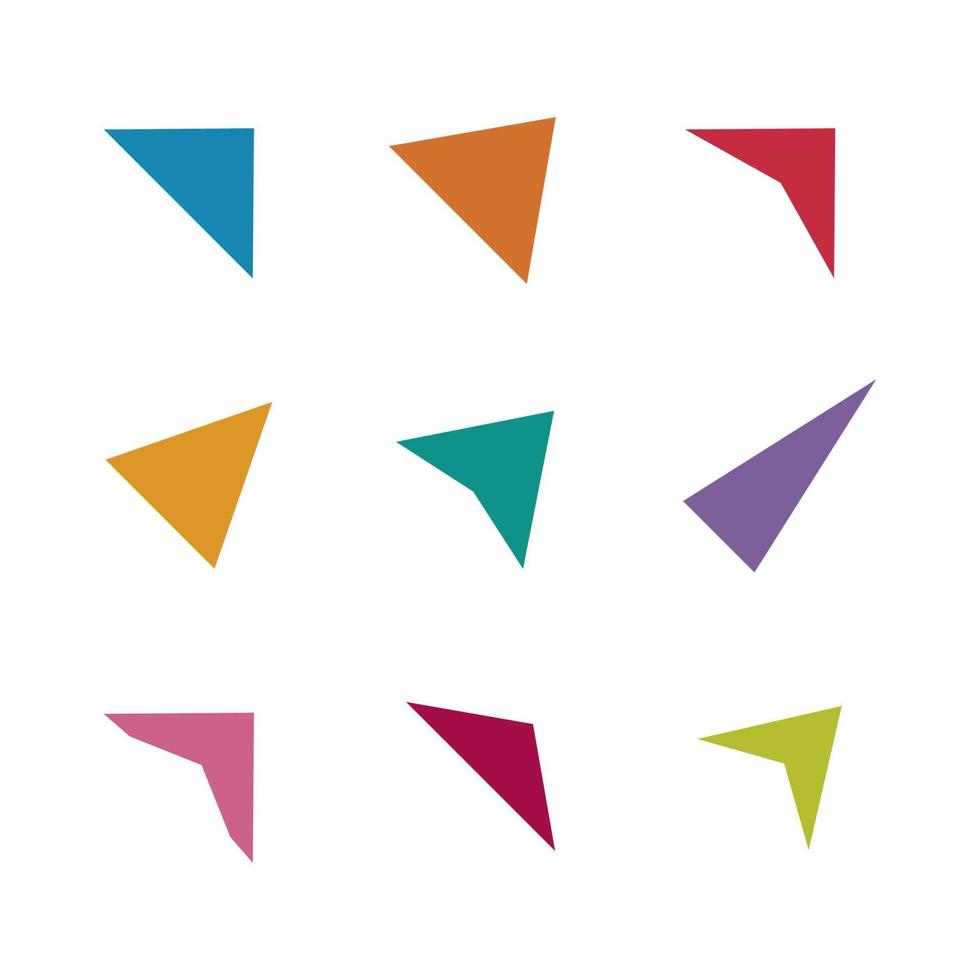 Set of multicolored various arrows. Vector illustration