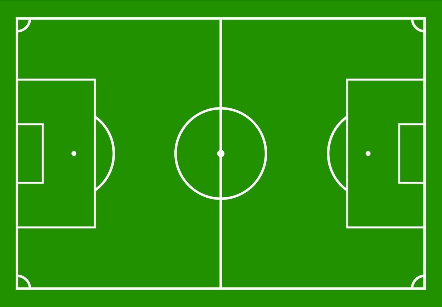 Football field with green grass. Vector illustration