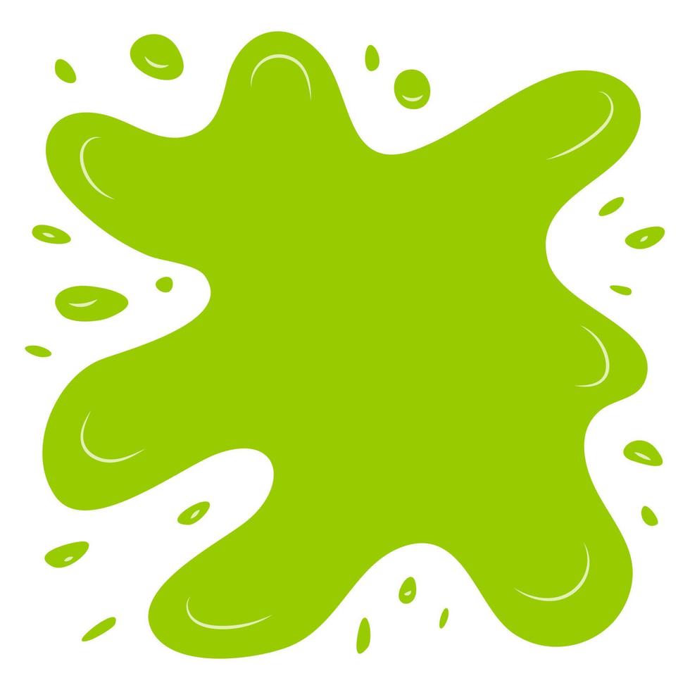 Green splash on a white background. Vector illustration