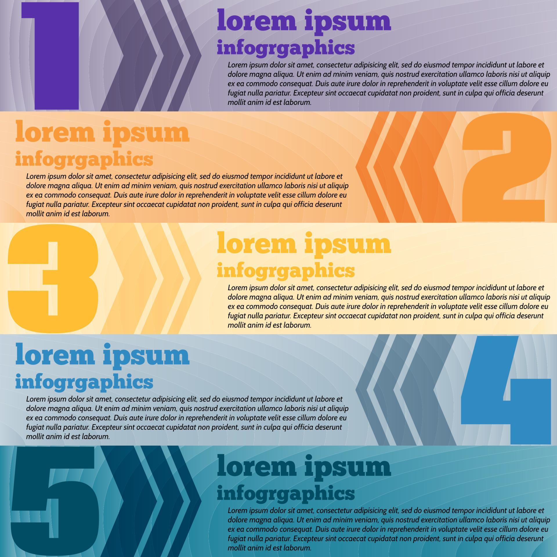 Modern infographics element number template. Business infographics ...
