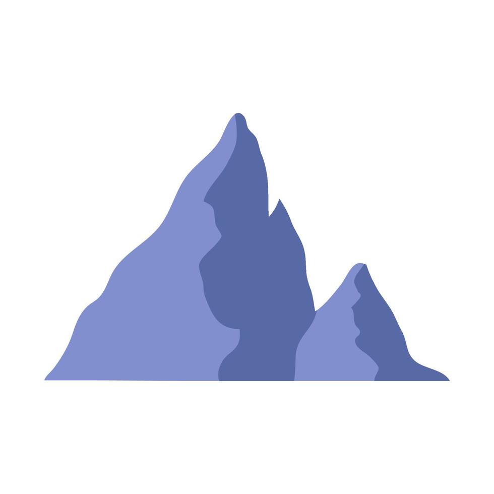 ilustración de concepto de montaña azul minimalis vector