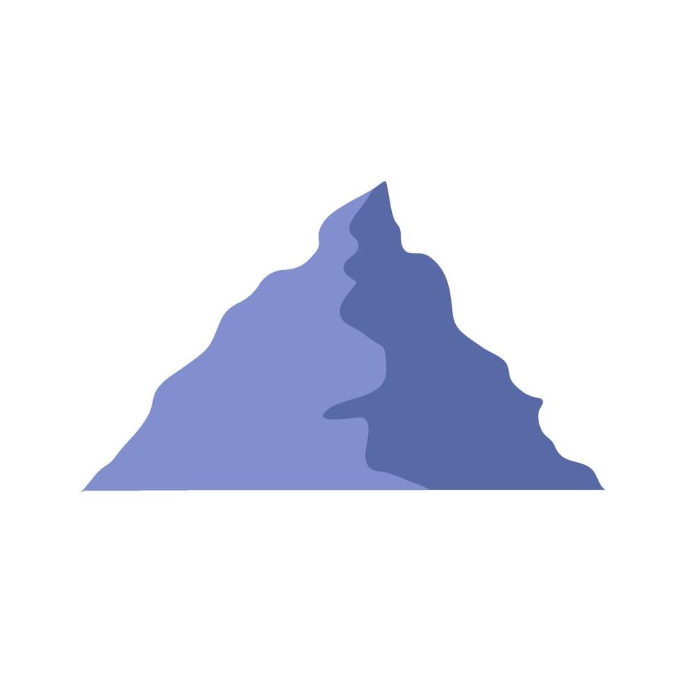 ilustración de concepto de montaña azul minimalis vector