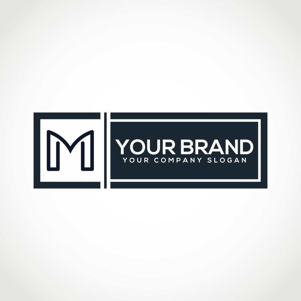 M Initial Logo Badge Concept. Letter M  Logo. M Initial Logo Design With Vintage Badge. vector