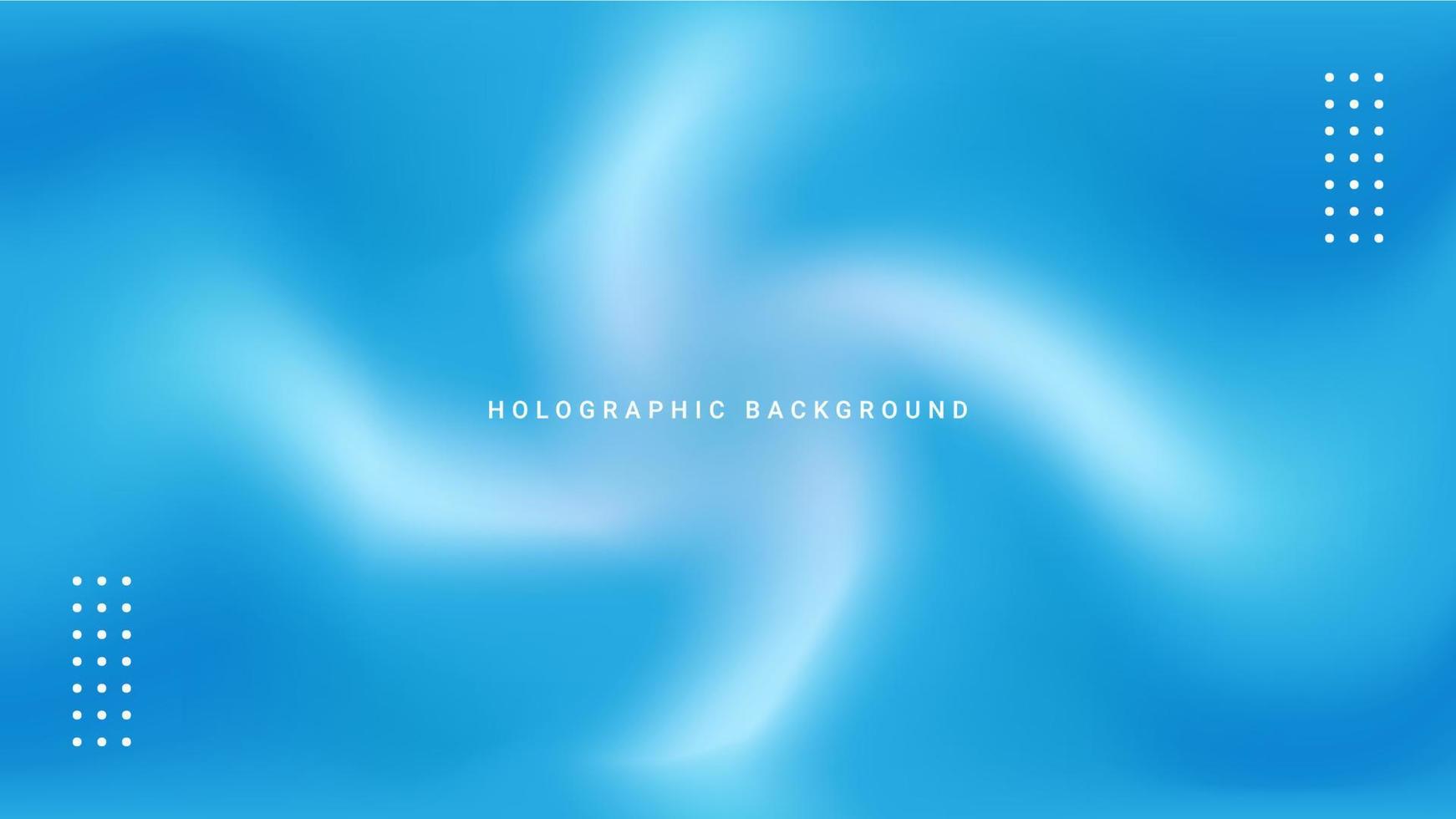 holographic background design in blue and white vector
