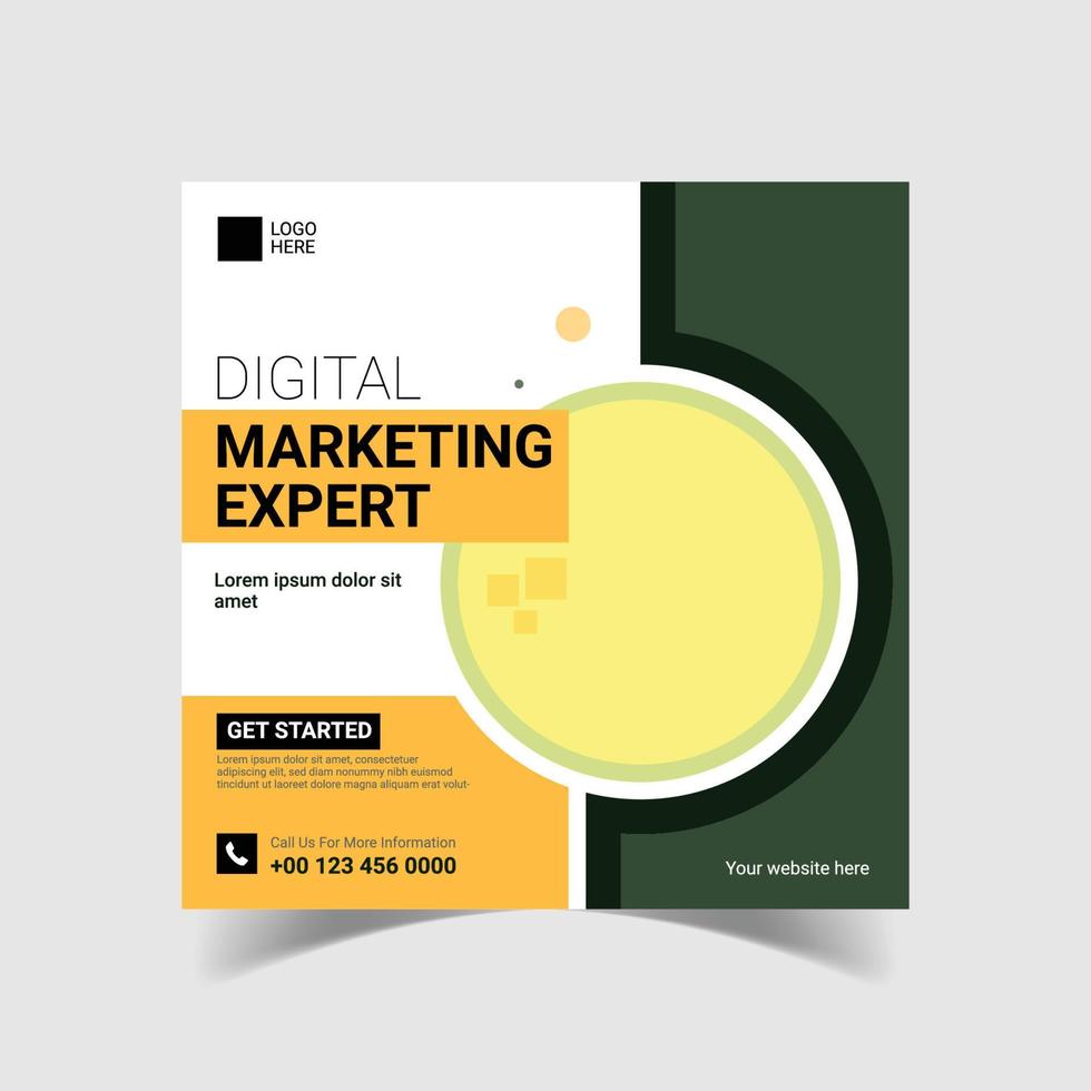 Social media post design templates vector