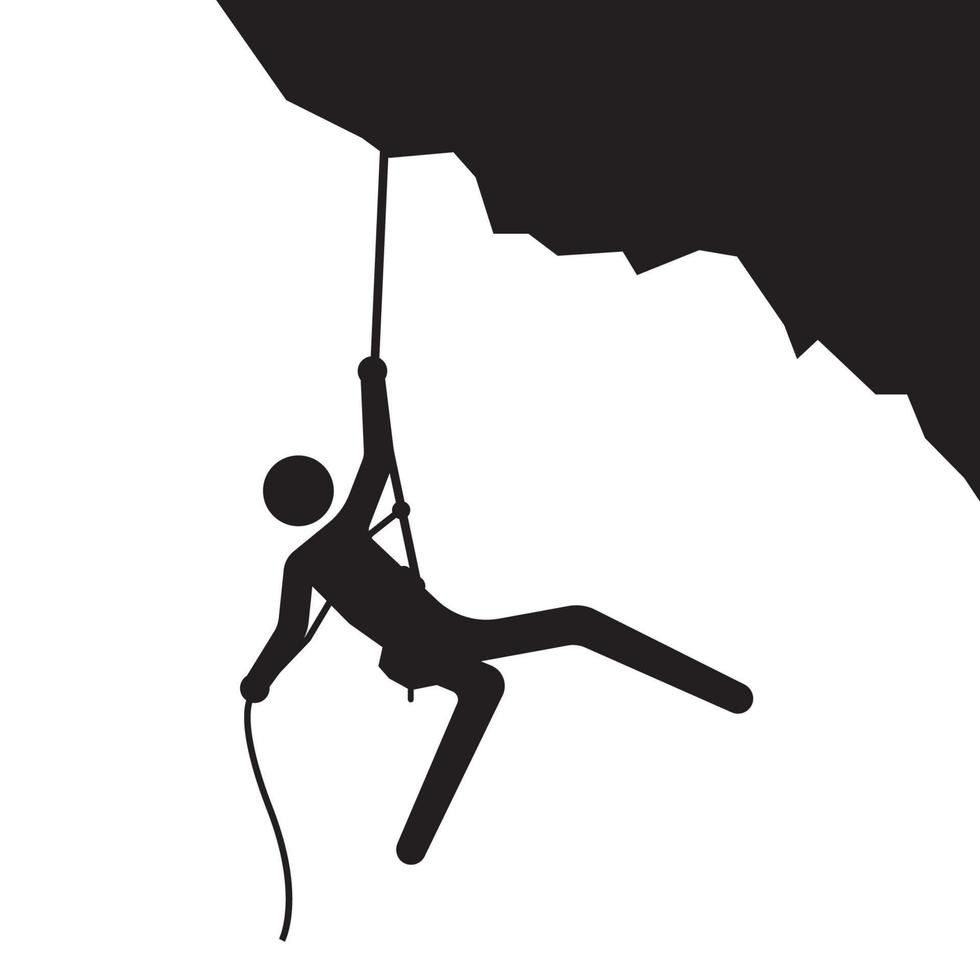 rock climbing icon vector