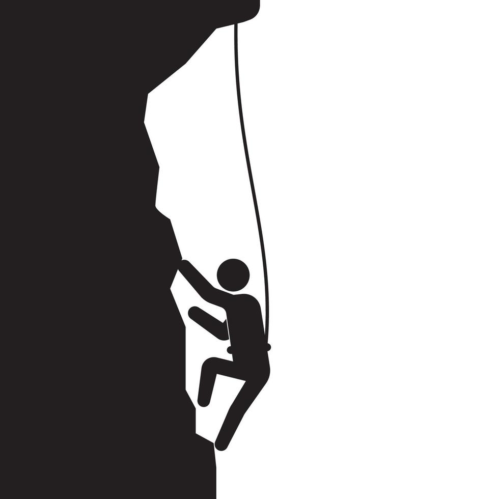 rock climbing icon vector