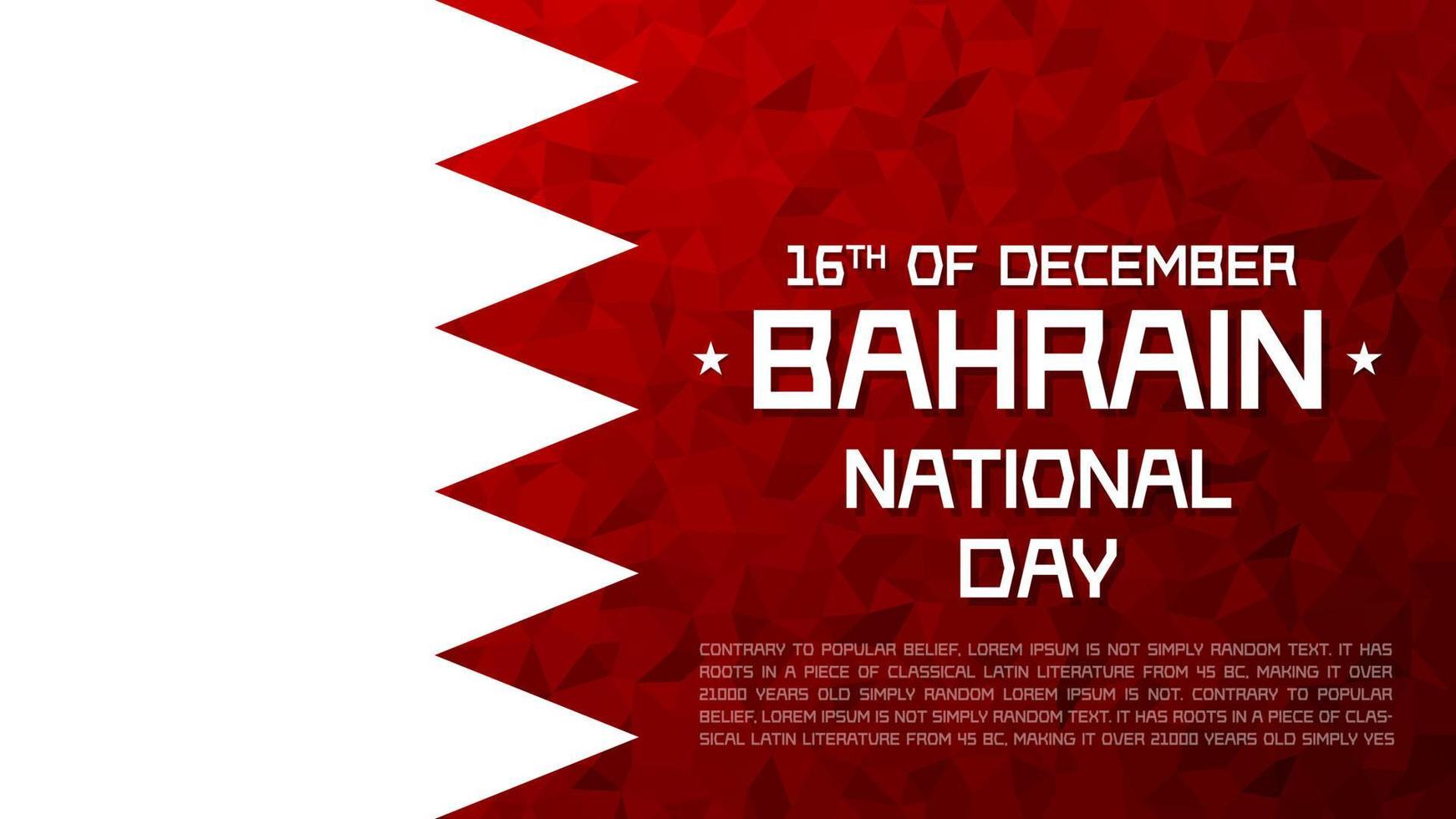 Bahrain National Independence Day 16 December vector