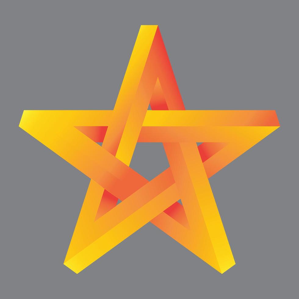 Awesome a colorful star logo and vector