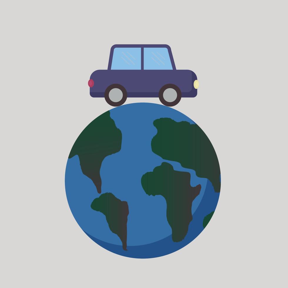 Travel around the world. Auto travel concept. Road trip. Vacation vector illustration. Design template for your artworks.