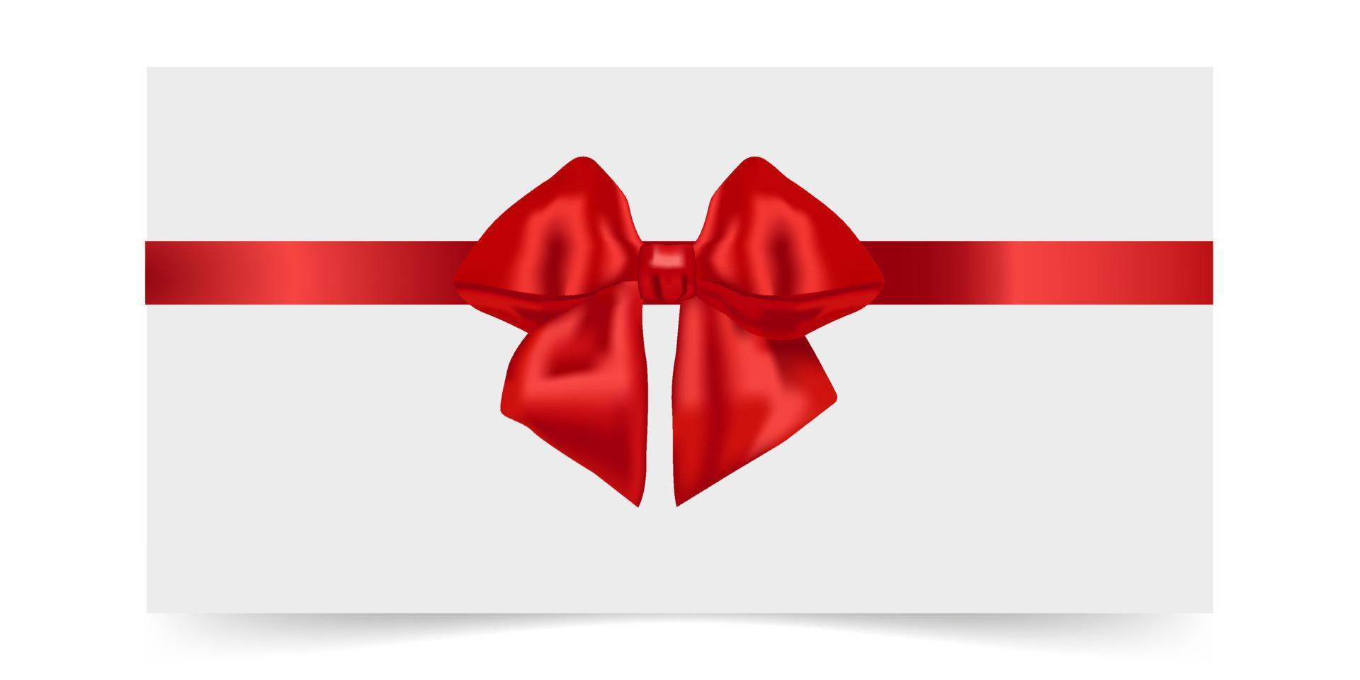 red bow, ribbon, gift wrapping vector