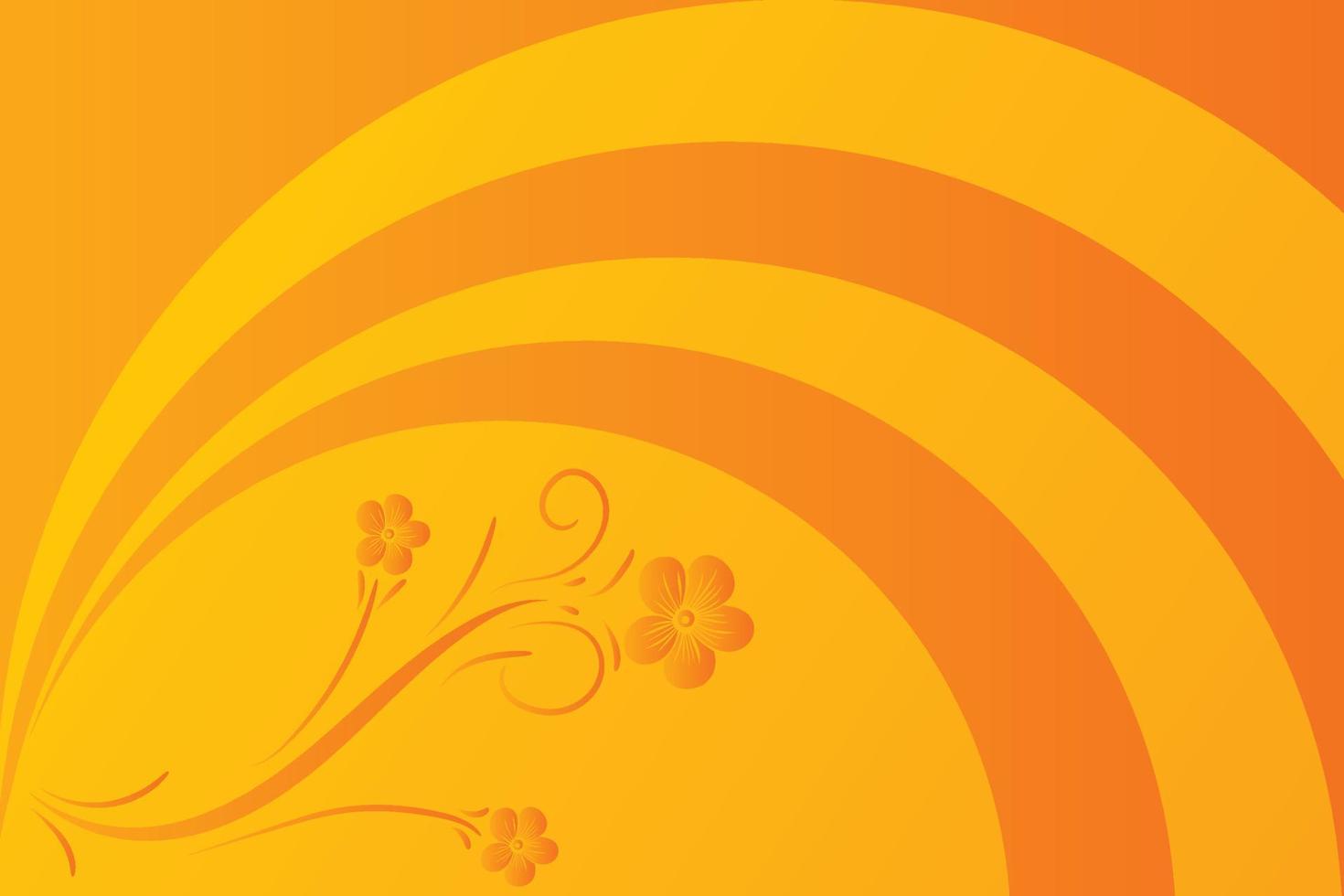 Orange Floral Background vector