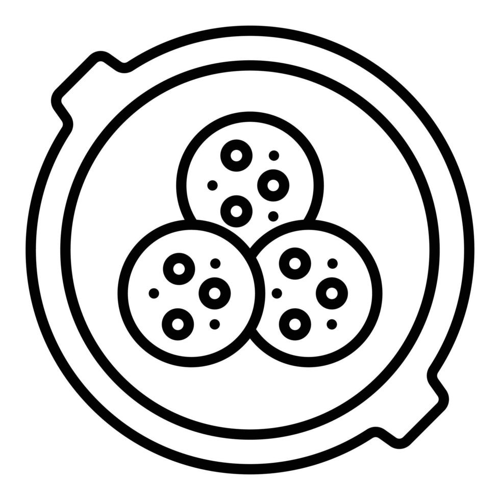 estilo de icono de falafel vector