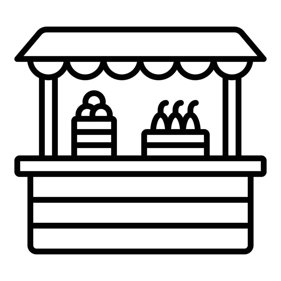 Farmer's Market Icon Style vector