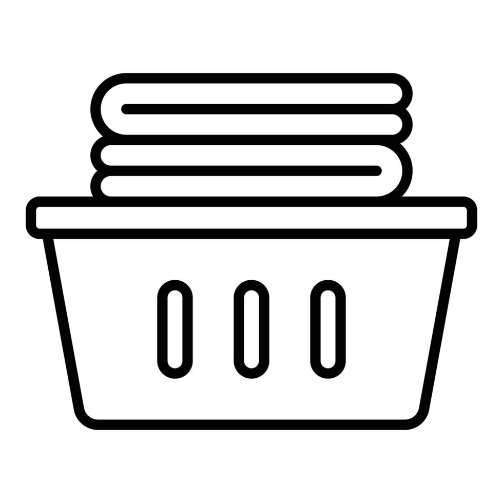 Laundry Basket Icon Style vector