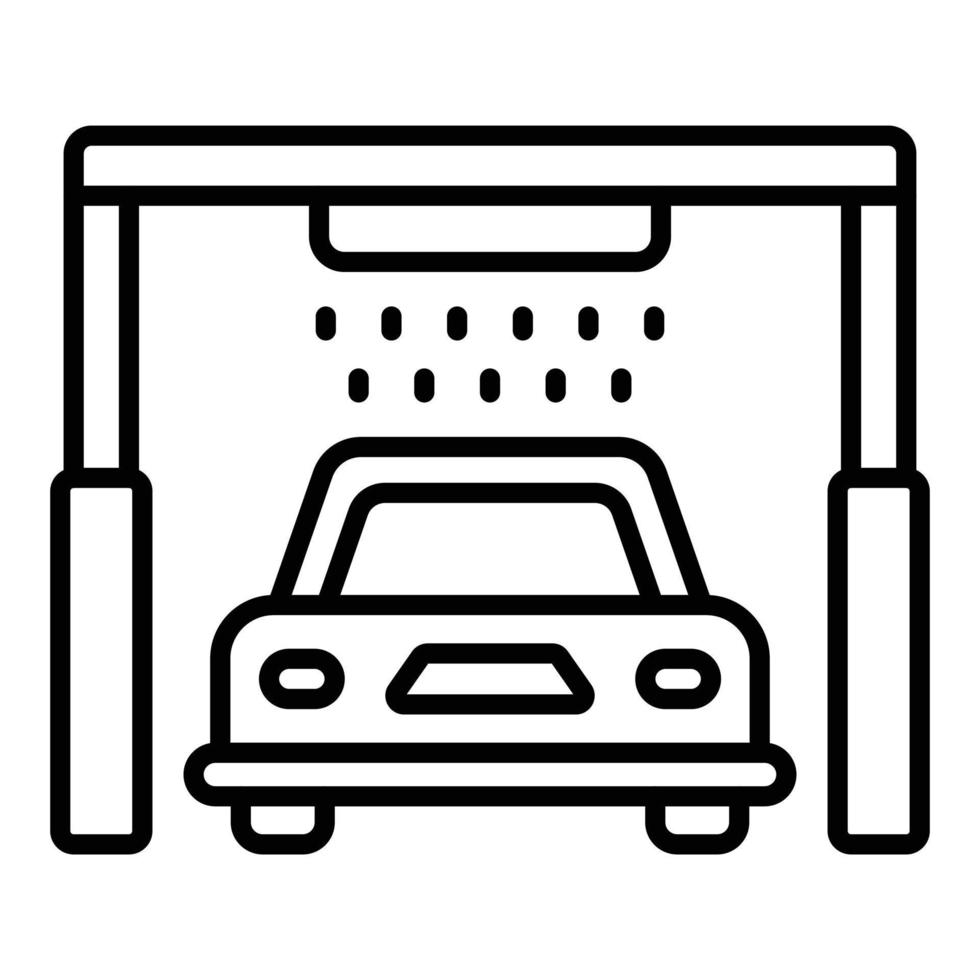 estilo de icono de lavado de autos automatizado vector