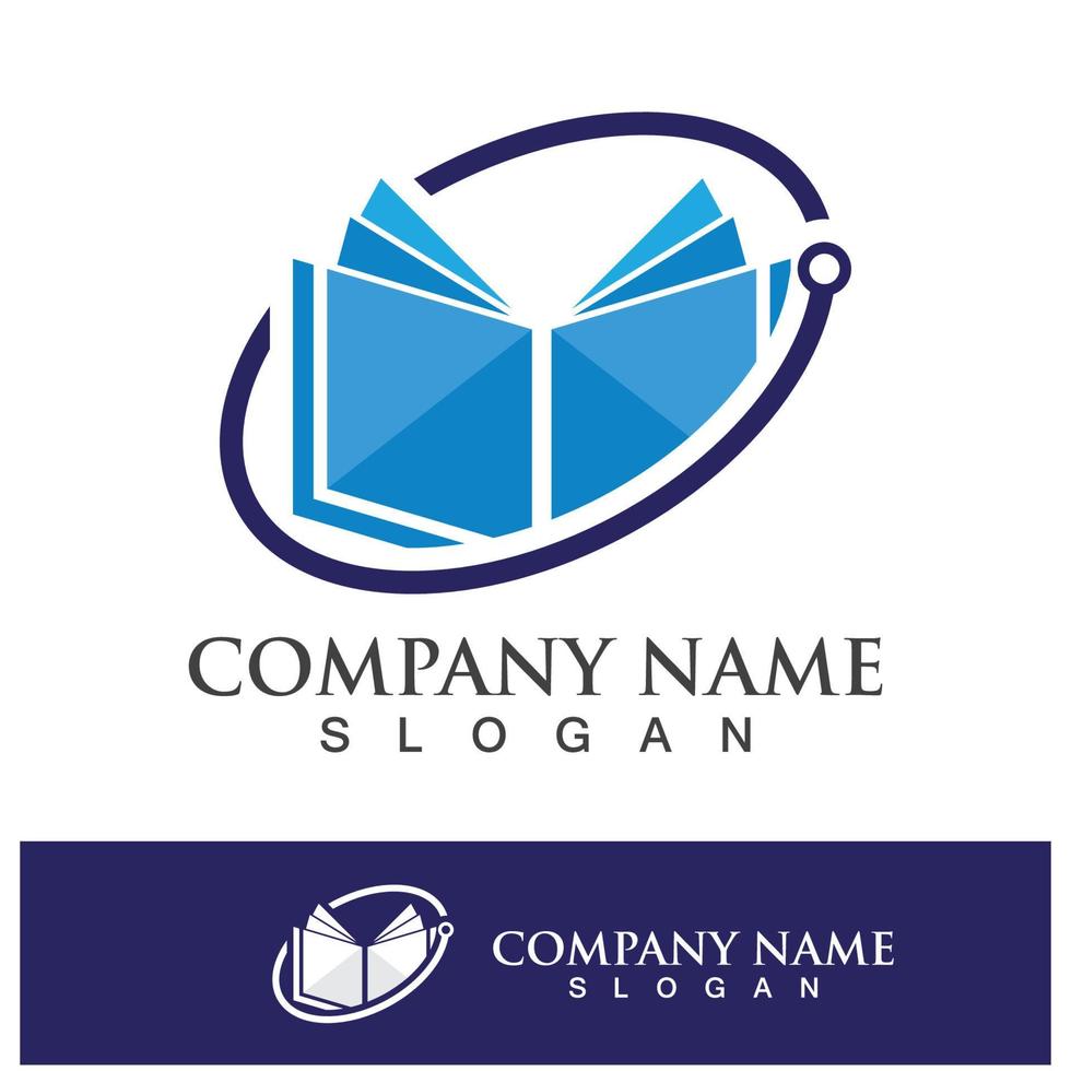 Digital book logo icon technology vector