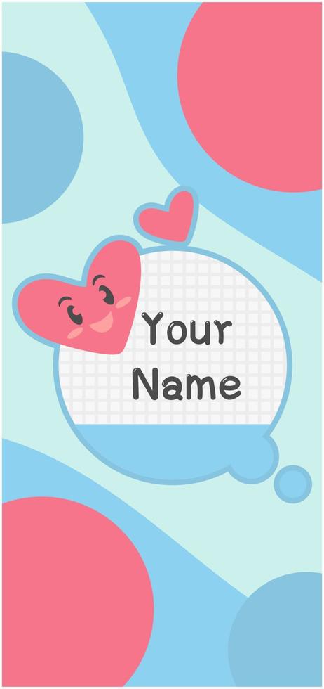 vertical banner template cute cartoon vector
