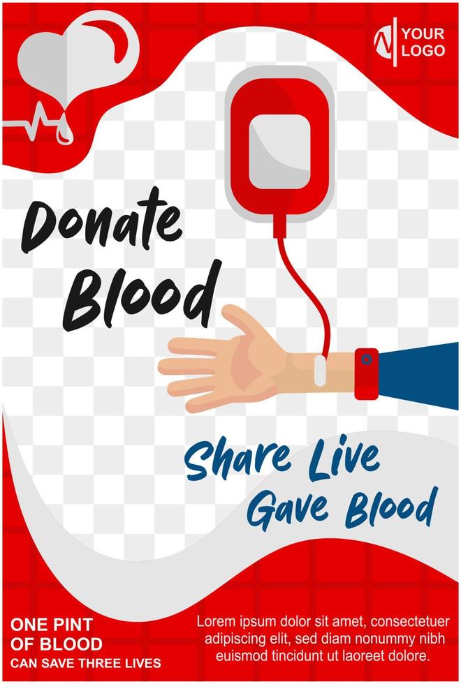 world donate blood day vector