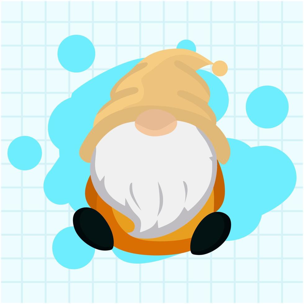 cute gnome cartoon character vector