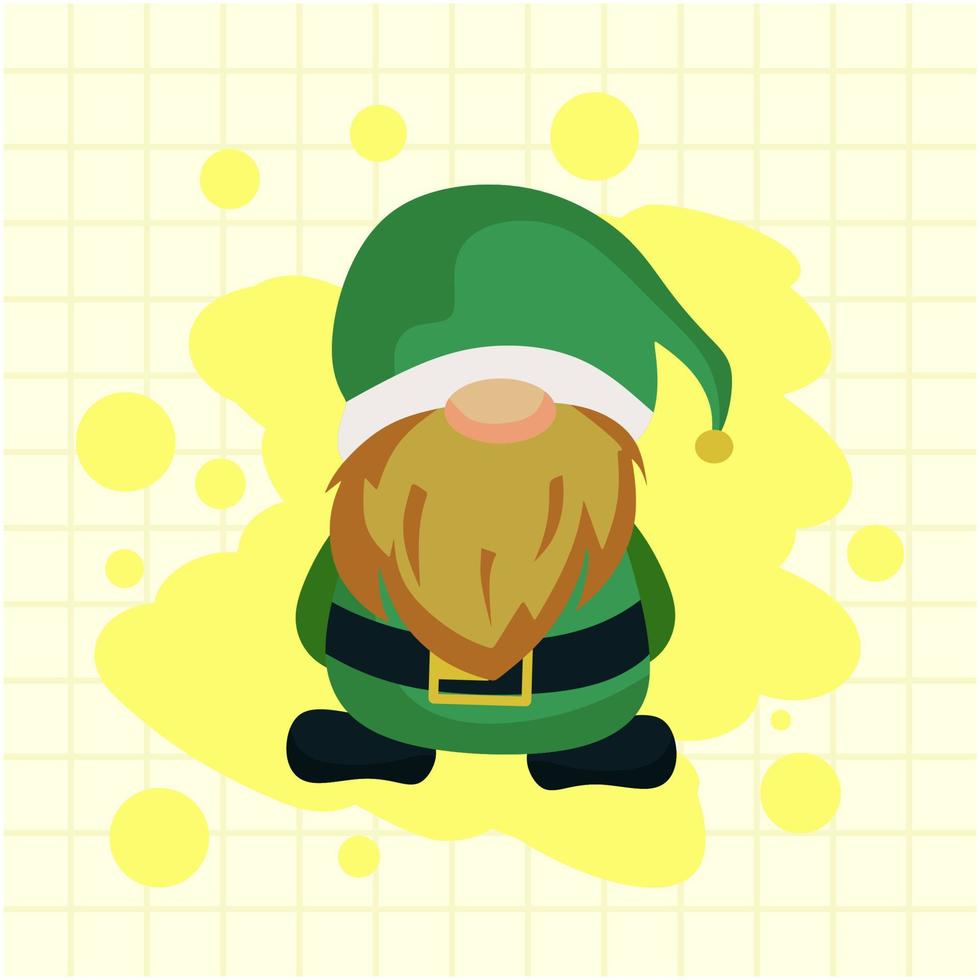 cute gnome cartoon character vector