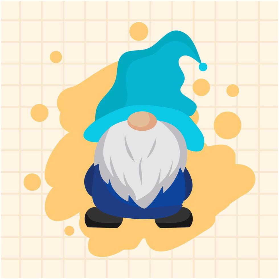 cute gnome cartoon character vector