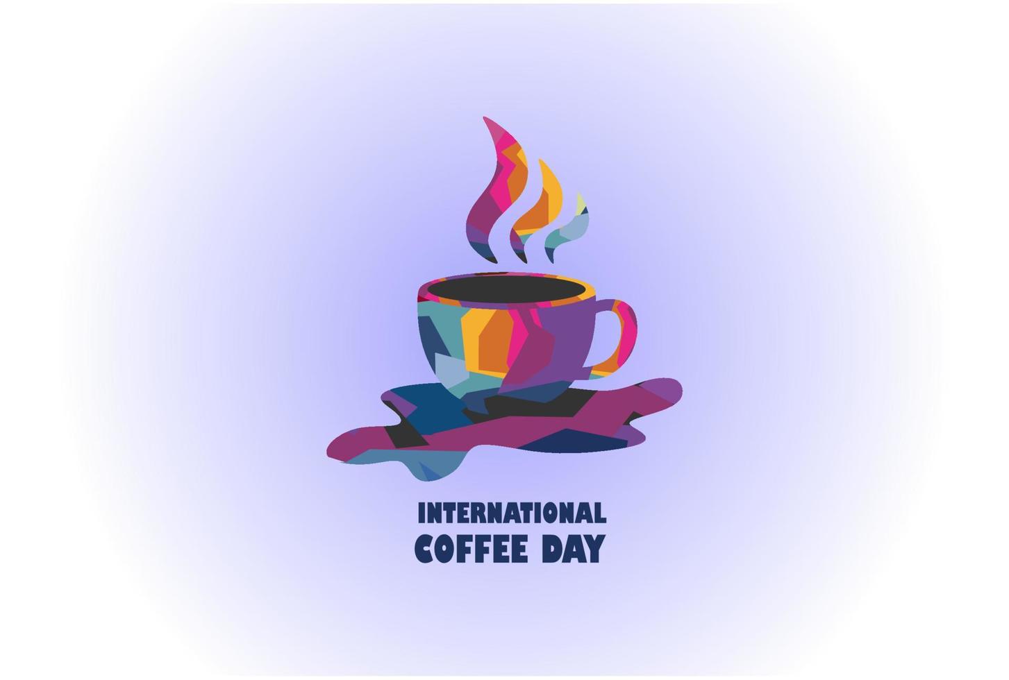 international coffee day template banner and poster vector