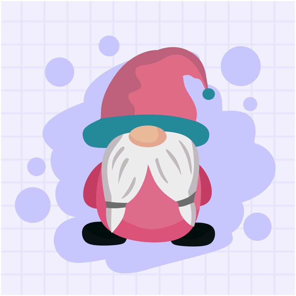 cute gnome cartoon character vector