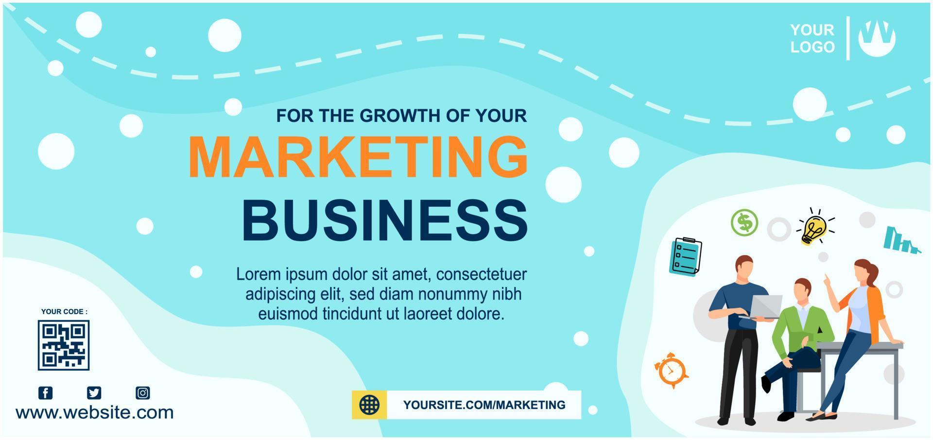 business and marketing banner template vector