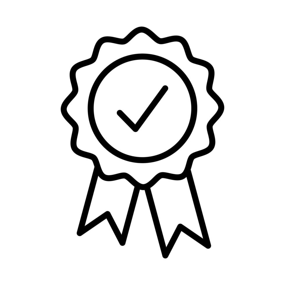award badge outline icon vector
