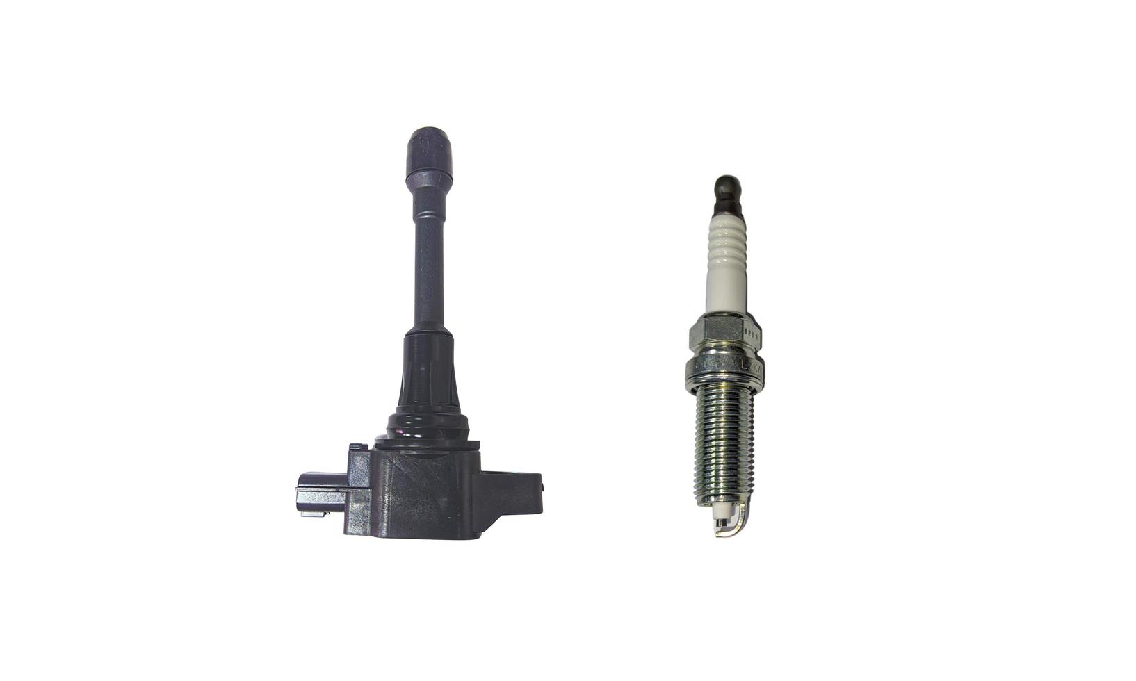 close up photo of spare parts for ignition coils and spark plugs for gasoline fueled cars that have implemented an electric fuel injector system