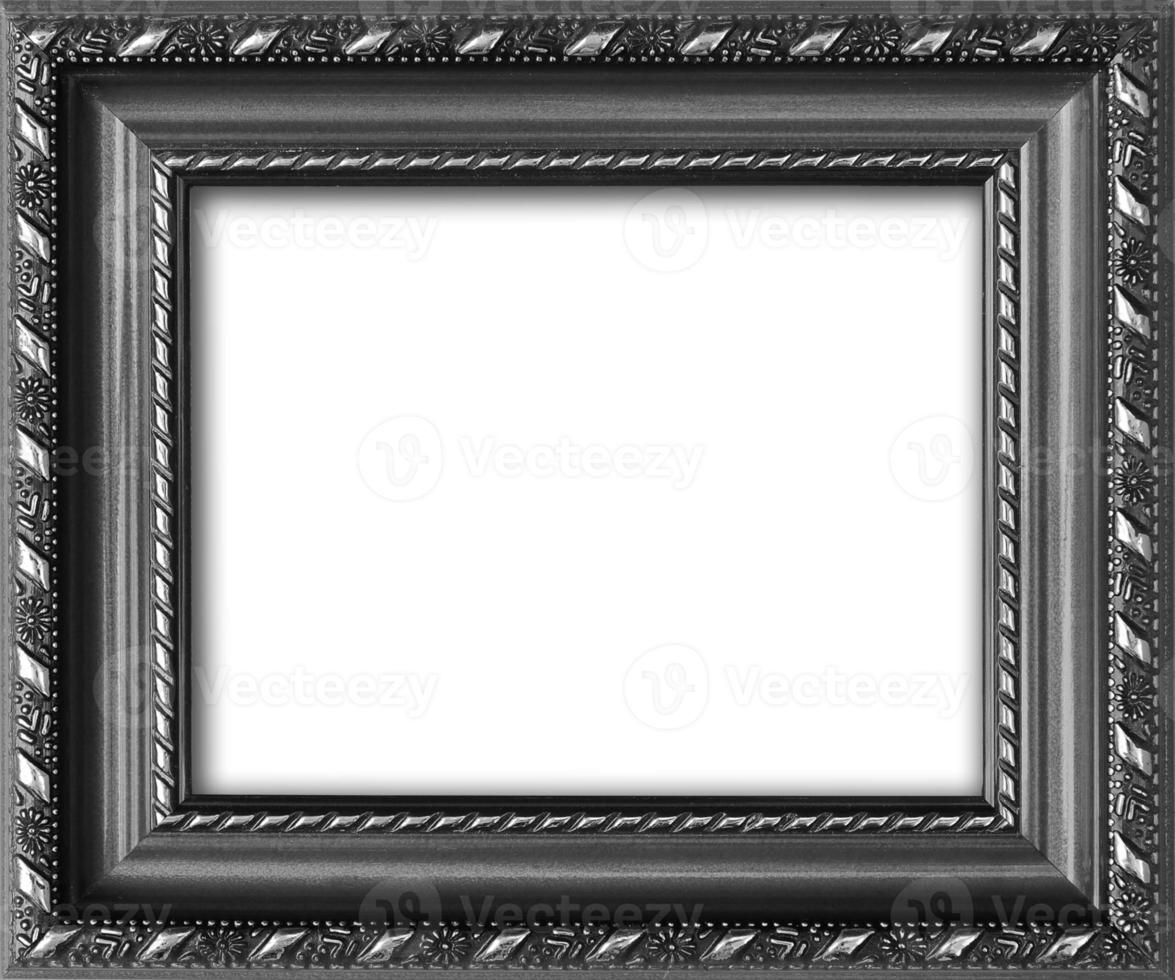 Empty picture frame with a free place inside, isolated on white photo