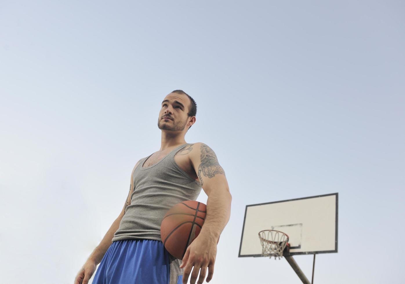 vista del jugador de baloncesto foto