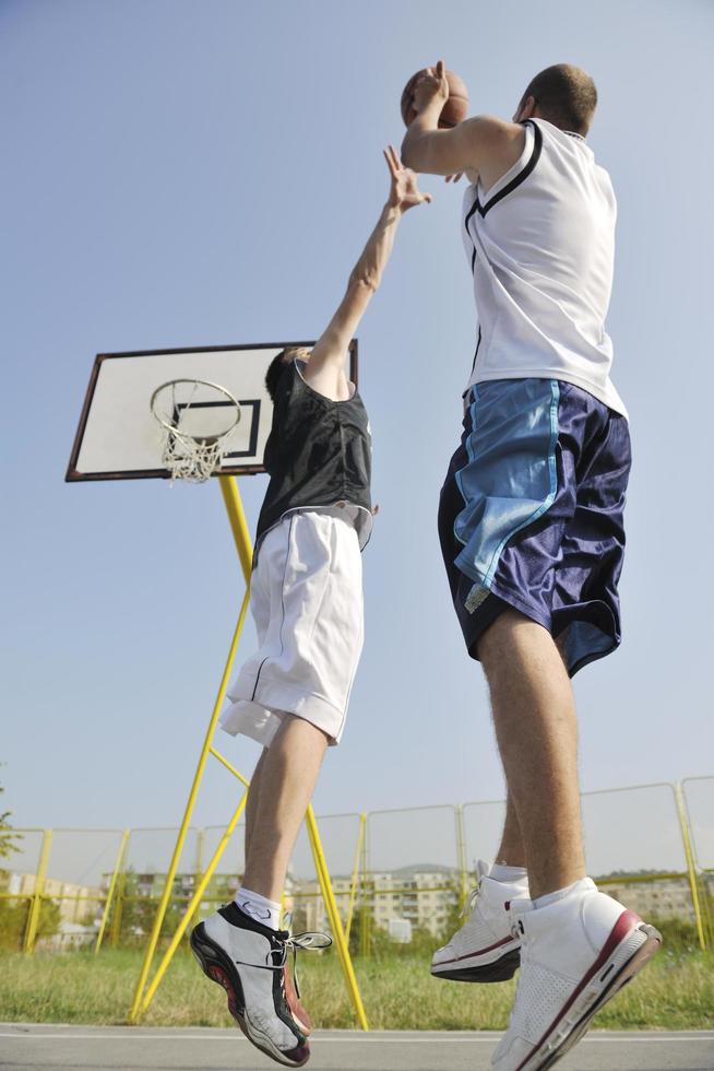 streetball  game at early morning photo