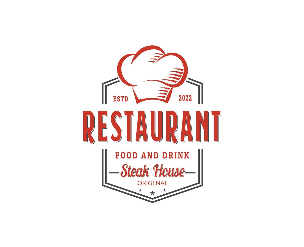 RESTAURANT RETRO VINTAGE LOGO vector