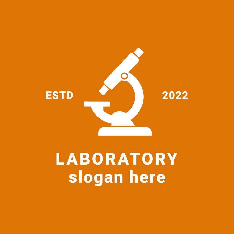 laboratory business template logo vector, microscope. vector