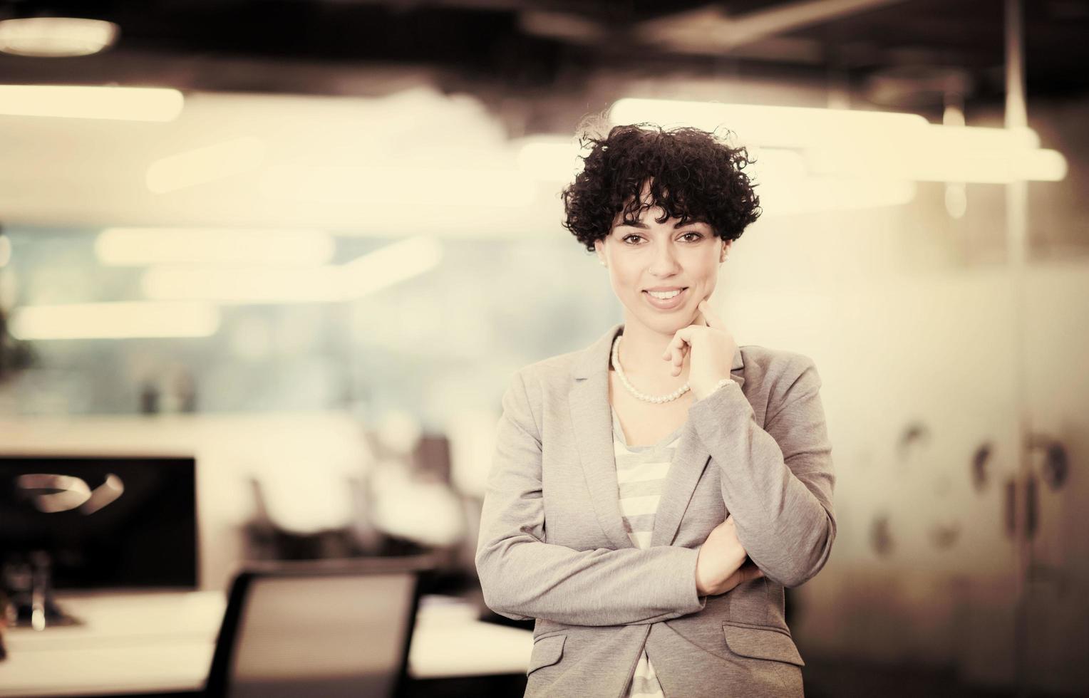 Portrait of successful female software developer photo