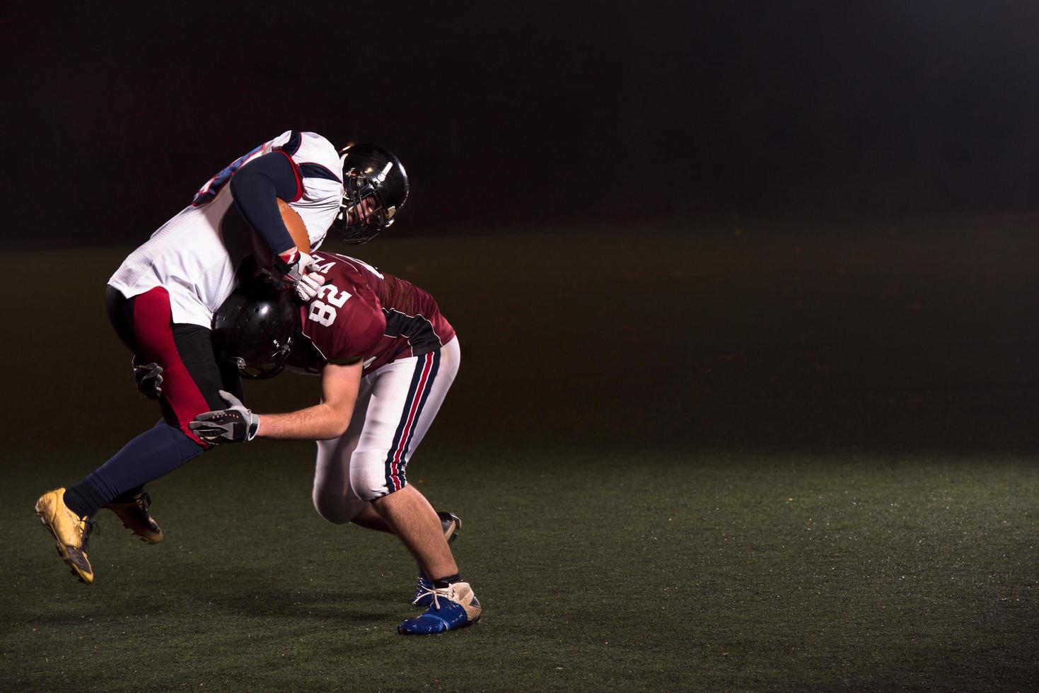 American football players in action photo